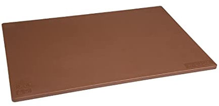 Hygiplas Low Density Antibac Chopping Board, Size: 450x300x10 mm, Colour Coded Brown for Vegetables Prep, LDPE Cutting Board, Dishwasher Safe, Non-Toxic & Non-Absorbent, HC857
