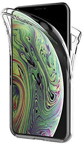 AICEK iPhone XS/iPhone X Hülle, 360°Full Body Transparent Silikon Schutzhülle für iPhone XS Case Durchsichtige TPU Bumper iPhone XS Handyhülle (5,8 Zoll)