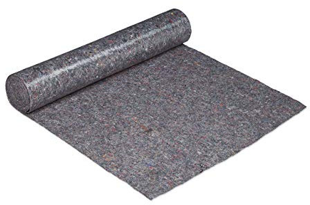 Relaxdays Malervlies, Abdeckvlies Rolle, 1 m x 25 m = 25m², rutschfest, wasserabweisend, 220g/m², Streichen, Umzug, grau