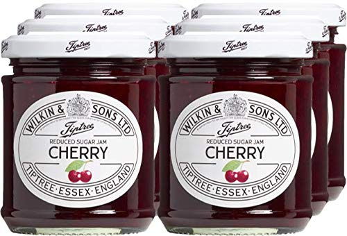 Wilkin & Sons Tiptree Cherry Reduced Sugar Jam / 6 x 200g Jars / Vegetarian, Vegan, Coeliac, Friendly / Gluten-Free / Made in The UK
