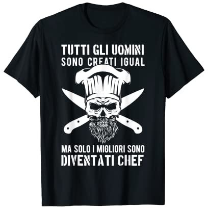 Chef Coltello Da Cucina Regalo Cuoca Cranio Cocinare Maglietta
