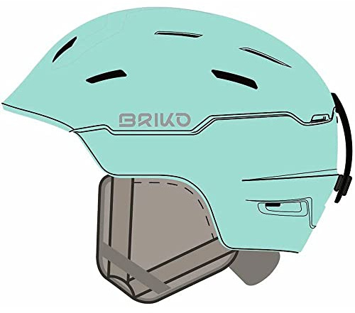Briko Crystal 2.0, Casco da Sci/Neve Donna, Matt Sea Blue, 53-55 cm