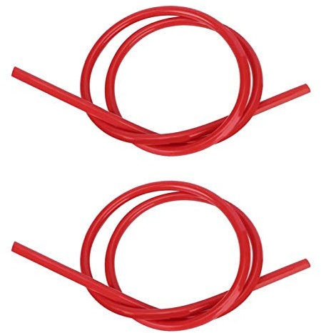 2 pezzi Cavo di accensione per candele, 8MM Cavo Candela Silicone con Nucleo in Carburo(1M)(Rosso)