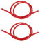 2 pezzi Cavo di accensione per candele, 8MM Cavo Candela Silicone con Nucleo in Carburo(1M)(Rosso)