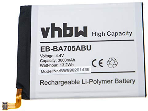 vhbw Akku kompatibel mit Samsung Galaxy A70, A70 2019, SM-A705, SM-A705F/DS Handy Smartphone Telefon (3000mAh, 4.4V, Li-Polymer)