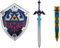 Uni que Kostüm Legend of Zelda Link Schild 48 cm + Schwert und Scheide 66 cm Cosplay Realistisch Hohe Qualität