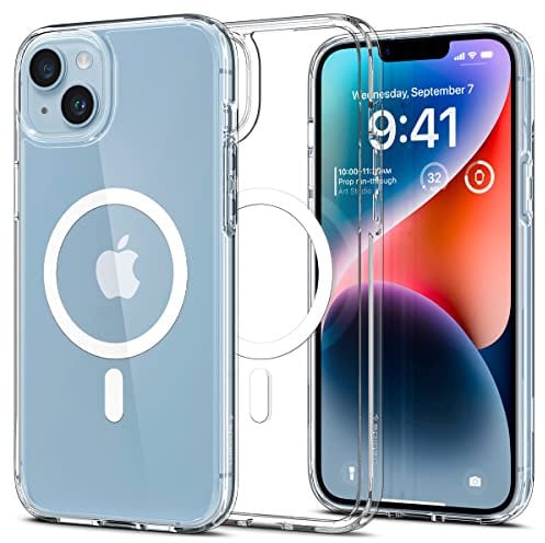 Spigen Ultra Hybrid MagFit Case for iPhone 14 Plus, Compatible with MagSafe Accessories - White