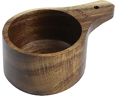Mewutal 1PCS 1/2 Wooden Measuring Cup and Measuring Spoon Kit for Baking Cooking Spice Coffee Tea Milk Powder