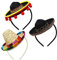 3 unidades mini sombreros de carnaval, mini sombrero de paja colorido, bonito Sombrero y diademas para fiestas, decoraciones para carnaval, verano, mexicano, decoración para fiestas favoritos