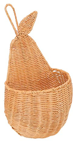 Zerodis Rattan-Wandkorb, Rattan-HäNgekorb, Flexible Verwendung FüR Badezimmer