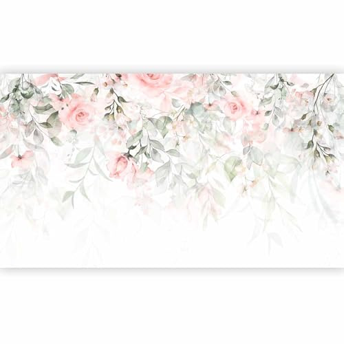 murando - Fototapete Vlies Botanik wie gemalt, 500x280 cm, Schlafzimmer | Full HD Druck, 3D-Effekt, lichtbeständige Farben, ideal fürs Wohn- oder Schlafzimmer, schnelle Montage, lichtbeständig, edel