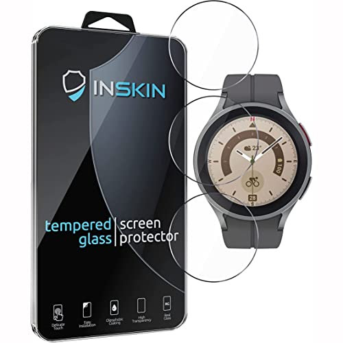 Inskin Tempered Glass Screen Protector, designed for Samsung Galaxy Watch 5 Pro 45mm [2021] - 3 Pack.