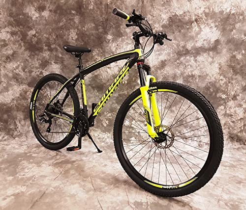 29 Zoll ALU MTB Camaro, Gefedert, 21-Gang Kettenschaltung, Scheibenbremsen NEU 2961-SCHWARZ-GELB
