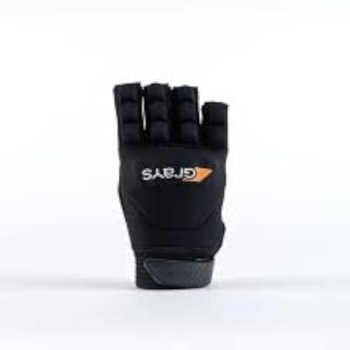 GRAYS Anatomischer Hockey-Handschuh für Rechtshänder, Schwarz, Größe M