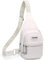 HNOOM Sling Bag Damen Klein Brusttasche PU Leder Crossbody Bag Stylisch Damen Schultertaschen Breiter Gurt Sling Rucksack für Outdoorsport, Reisen, Radfahren (Beige)