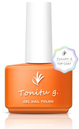 Tonitu G Gel-Nagellack, matt, 7 ml, matt, ohne Abwischen, hochglänzend, langlebig, UV/LED-Einweichen, verbesserte Formel, klares Nagelgel und Acrylnägel, Heimwerken und Nagelstudio