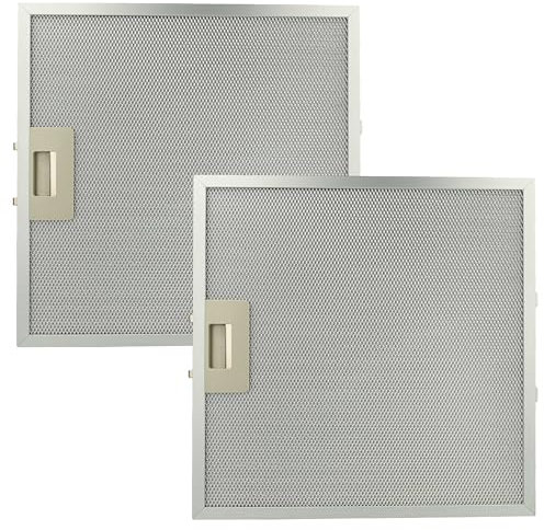 vhbw 2x Filter Metallfettfilter kompatibel mit Elica FRAMEALLUMINIOA 90 208083704401 Dunstabzugshaube - 32 x 32 x 0,85 cm, Metall