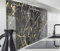 timalo Herd Spritzschutz Wand Spüle, Küche Küchenrückwand Glasoptik | Acryl Glas 2mm | Glasrückwand Acrylglas Küchenpaneele Rückwandschutz Platte | 160x50cm Schwarzer Marmor mit Gold
