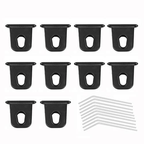 Holigie Awning Light Clips, RV Awning Hooks 10PCS ABS Portable Light Support Hanger Easily Slides into Awning Roller Slot, RV Awning Clips for Lights Clothes
