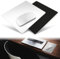 MyGadget Tappetino Mouse in Metallo [ 18cm x 23cm x 0,25 cm ] - Tappeto liscio e base in pelle sintetica antiscivolo - per Apple Magic Mouse ecc. - Argento