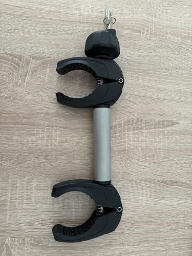 Support de cadre pour porte-vélos arrière - En aluminium - Bras de fixation pour 2ème vélo - Longueur du tube : 32 cm - Pour tube en U : Ø 3 cm