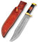Hunting Bowie Knives' Full Tang Knife With Sheath, 18 Inch Razor Sharpe Knife, Handmade Unique Gift-For Man, Camping Outdoor (Survival Knife) (DAMASCUS STEEL)