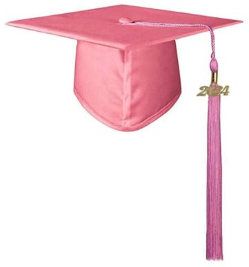 HINAYOSAN Grad Bachelor Hut Abschluss Hut Kopfbedeckung Bachelor 2024 Party Kostüm 2024 mit Quasten Schwarz Fotografie, rose, 2-3
