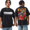 Kinsea T-Shirt for Men Short Sleeve Round Neck, Chainsaw Man Manga Tshirt Print Tees Tops Black-XXL
