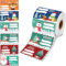 AURWEL 500 Stück Aufkleber Weihnachten –Weihnachtssticker selbstklebend- – Weihnachtsgeschenke für Frauen, Männer und Kinder – Weihnachtsaufkleber für papiertüten (75 mm x 40 mm)