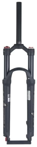 ZECHAO MTB Bicycle Suspension Fork 26/27.5/29in, 120mm Travel Double Air Chamber Air Fork 1-1/8 With Rebound Adjust Manual/Crown Lockout(Black-Manual Lock,27.5inch)