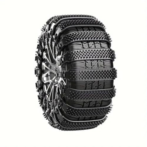 yuluxlh Reifen-Kabelbinder für Schnee für Audi A4 (MK B8) A4 (MKB9) A5 Coupe, Wiederverwendbare Auto-Anti-Schneeketten, Auto-Winterreifen-Felgenkette,D-Black 20Pcs(Four Tires)