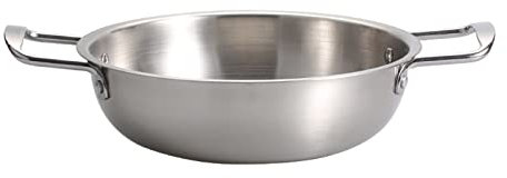 Stainless Steel Dutch Oven Dutch Oven Pot, Best Cooking Pan in Pots and Pans, Induction Pot, Stockpot, Yellow Placemats, Set of 2 (Silver, B)
