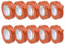 QUARKZMAN Elektrikerband, 3/4 x 66 ft Wasserdichtes Starkes Klebeband aus Gummi PVC Flammhemmendes Isolierband, Verwendung bei nicht mehr als 600V, Orange, 10 Stück