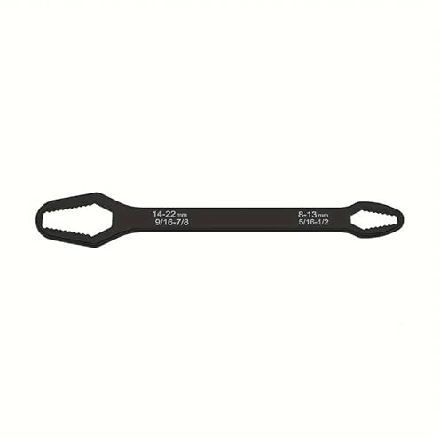 Mr.Gadget's Solutions Universal Adjustable Double-Head Torx Wrench – Self-Tightening Spanner for Car, Bicycle, Home, and Engineering Repairs – 8-13mm & 14-22mm Durable Hand Tool