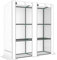Outsunny 3 Tier Lean-to Mini Greenhouse with Reinforced PE Cover, Portable Small Greenhouse with Roll-Up Door, Grey Hemmed Edging, 144 x 48 x 152cm, White