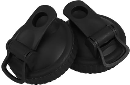 BELLIFFY 2 Pièces Couvercles Mason Cup Support De Cadre Apicole Broche Ronde Pot à Large Ouverture Pot Mason à Large Ouverture Robinet De Remplacement Peut Couvercle Pot Mason Tasses Black