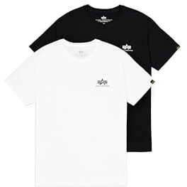 Alpha Industries Herren Basic T Small Logo 2 Pack T-Shirt (1er Pack)
