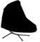 HomeVortex Outdoor Hanging Chaise Lounger Chair Cover, 210D, Oxford Fabric Waterproof Protective Cover, for Terrace Swing Chair with Parasol 185x116x198cm, Black
