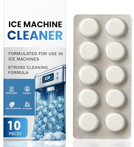 Ice Machine Cleaner & Descaler Tablets – 10 Deep Cleaning Washing Tablets for Ice Makers, Limescale Remover, Thorough Cleaning. Keeps Your Ice Maker Fresh & Efficient