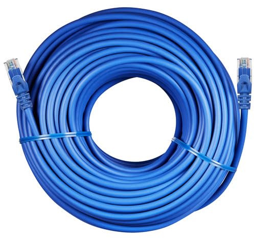 INSIGNIA Ethernet Connectivity & Network Adapter Series – USB 3.0 to RJ45, USB-C to RJ45, Cat-6 & Cat-7 High-Speed Cables for PC, Laptop, Router, Gaming (25 ft Cat-6 Ethernet Cable (Blue))