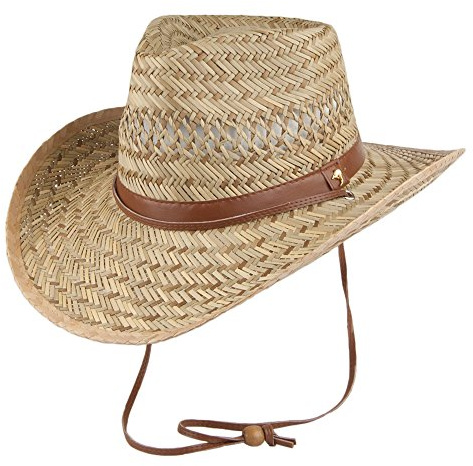 Dorfman Pacific Chapeau Australien en Paille Kangaroo Rush Naturel Large