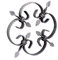 UHRIG Ornamento in ferro battuto forgiato in ferro, ad esempio come elemento ornamentale per inferriate di finestre, ringhiere, recinzioni, porte da giardino e molto altro.