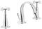 Batteria 3 fori per bidet Nobili Carlos CP215/1 CR, cromo