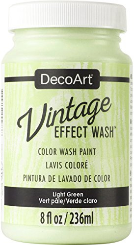 DecoArt Vintage Effect Wash Bottle Paint, Acrylic, Light Green, 6 x 6 x 11 cm