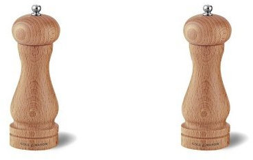 Cole & Mason Precision Grind Capstan Pepper and Salt Mill Set - Beech Wood, 16.5 cm