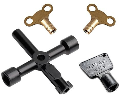 fiXte® Workshop Assortment of Radiator and Meter Utility Keys - Pack of 4