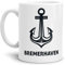 Tassendruck Anker-Tasse Bremerhaven Seemann/Hafenstadt/Küste/Souvenir/Kaffeetasse/Mug/Cup