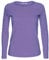 LessThanTenQuid Ladies Womens Plain Stretchy Long Sleeve Round Neck Top UK Sizes 8-24 (Lilac, 12-14)