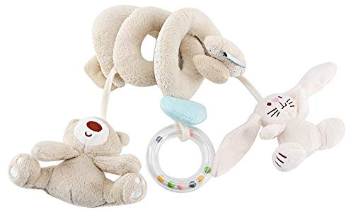 Baby Spirale Bett Kinderwagen Spielzeug Kleinkind Tätigkeits Verpackung um Krippe hängende Dekor Plüsch Puppe mit dem eingebauten Rassel des Bärenkaninchens
