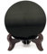Polar Jade Schwarz Obsidian Wahrsager Spiegel (100 mm / 4 mit Holzständer)